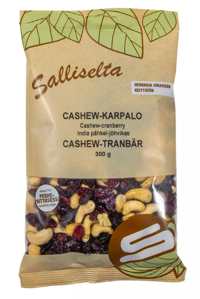 Salliselta Cashew-karpalo 300g - Pähkinät ja kuivatut hedelmät - 6436501045037 - 1
