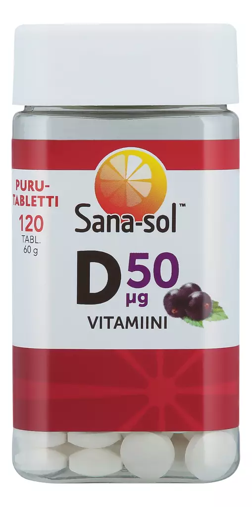 Sana-sol D-vitamiini ravintolisä purutab - Vitamiinit ja mineraalit - 5702071381297 - 1