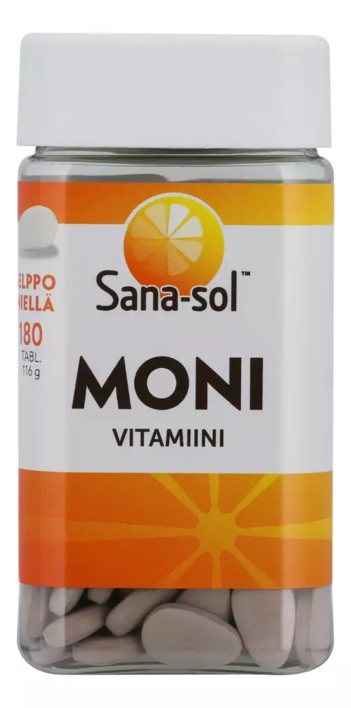 Sana-sol Monivitamiini 180tabl/116g - Vitamiinit ja mineraalit - 5702071381327 - 1
