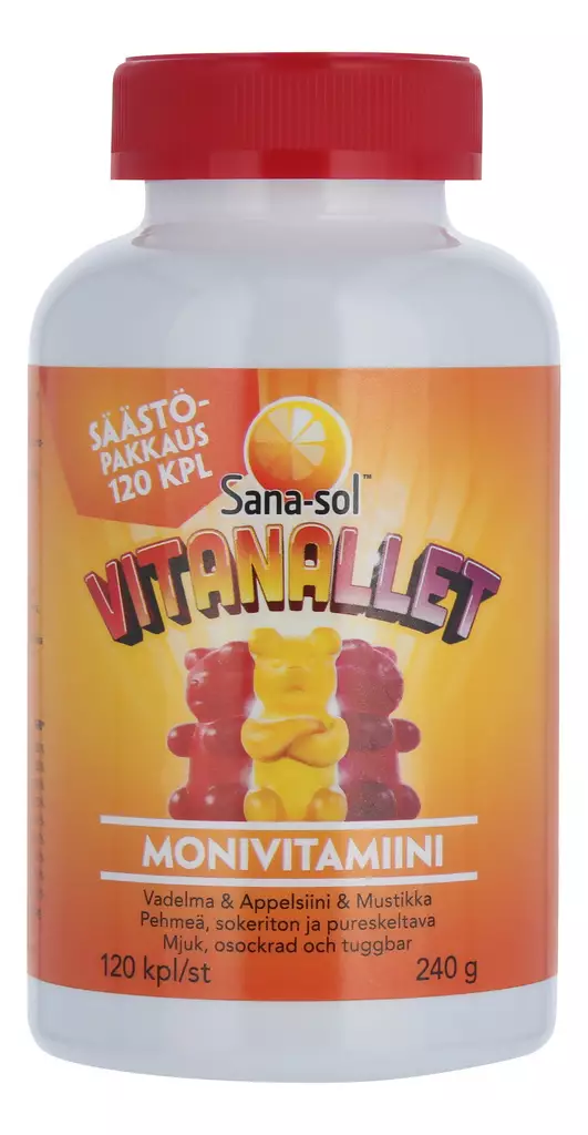 Sana-Sol vitanallet ravintolisä monivita - Vitamiinit ja mineraalit - 7070866022297 - 1