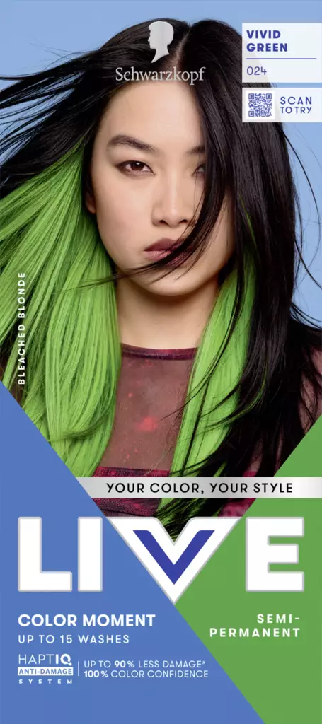 Schwarzkopf Live UB Vivid green - Hiusvärit - 7332531132367 - 1