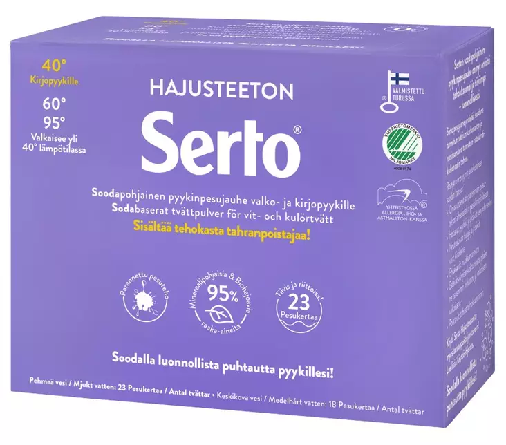 Serto Hajusteeton pyykinpesujauhe - Pyykinpesu- ja huuhteluaineet - 6417964578997 - 1