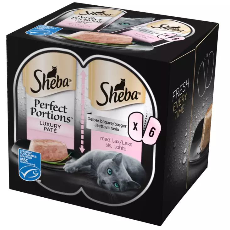 Sheba Perfect Portions Lohta 3x75g - Kissan märkäruoat - 4008429127007 - 1