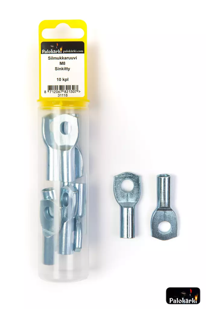Silmukkaruuvi M8 sinkitty 10kpl - Muut pienrautatarvikkeet - 8712067821307 - 1