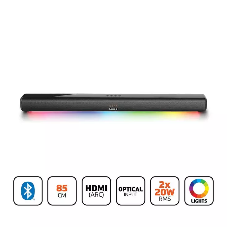 Soundbar lenco sb-042ledbk - Bluetooth kaiuttimet - 8711902071747 - 1