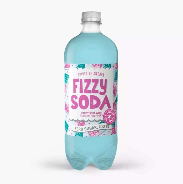 Spirit of sweden Fizzy Soda Zero 1l - Virvoitusjuomat ja mixerit - 7312725144727 - 1