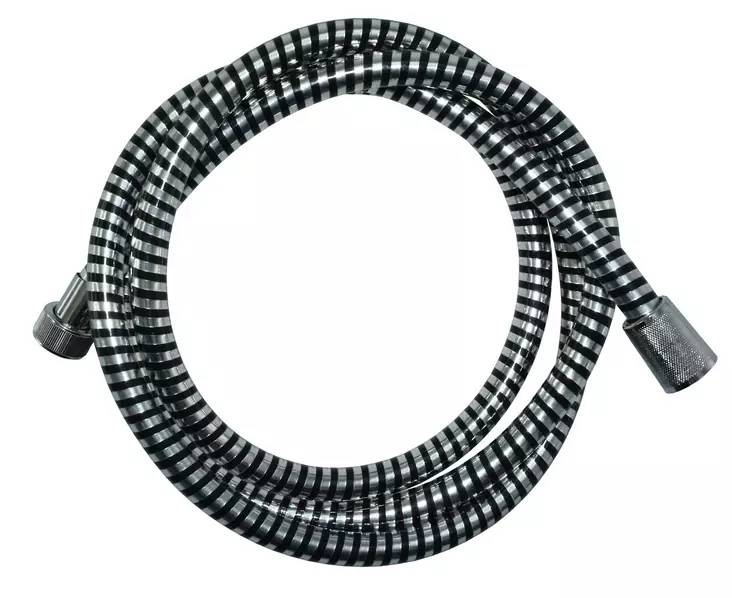 Suihkuletku 2m musta/hopea - Suihkuletkut - 6438140050427 - 1