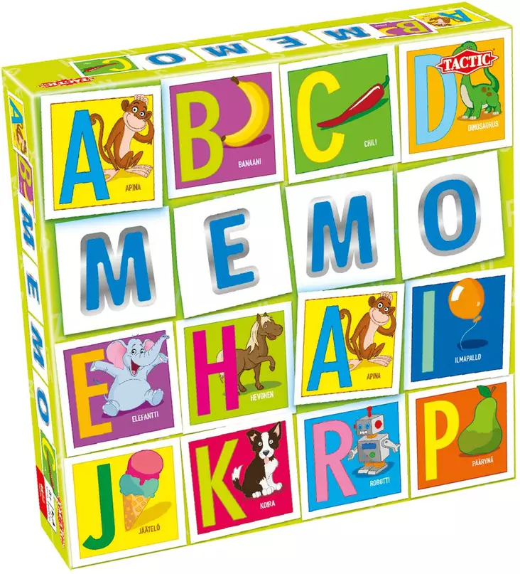Tactic Memo ABC muistipeli - Lautapelit ja seurapelit - 6416739411927 - 1