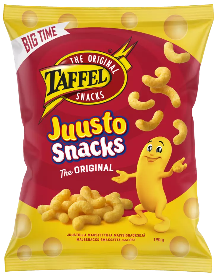 Taffel Juusto snacks original 190g - Sipsit, snacksit ja pähkinät - 6410380049737 - 1