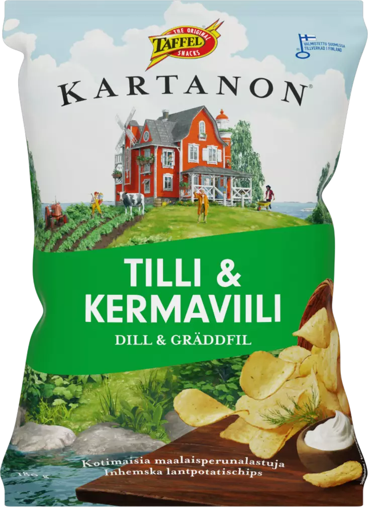 Taffel Kartanon sipsi 180g tilli&kermav - Sipsit - 6410381083167 - 1