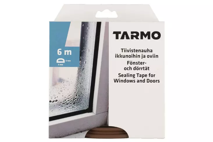 Tarmo ikkunatiiviste d-profiili ruskea - Ovi- ja ikkunatiivisteet - 6410413239227 - 2