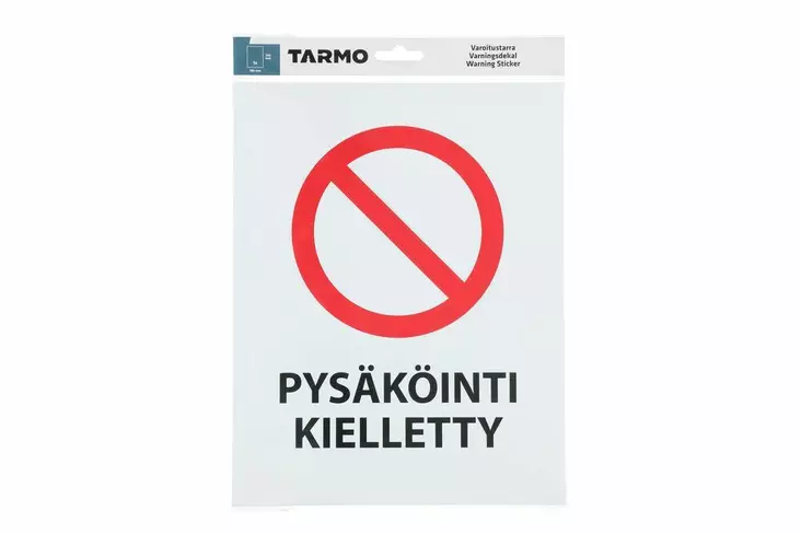 Tarmo varoitustarra pysäköinti kielletty - Kyltit, opasteet ja numerot - 6410413162587 - 1