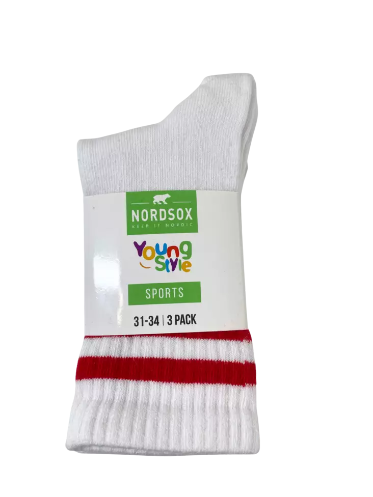 Tennissukat 3-pack 31-34 - Lasten sukat - 6438159719377 - 1