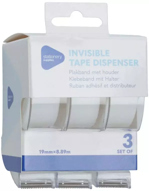 Toimistoteippi annostelijalla 3kpl/pkt - Liimat ja teipit - 8720573648257 - 1
