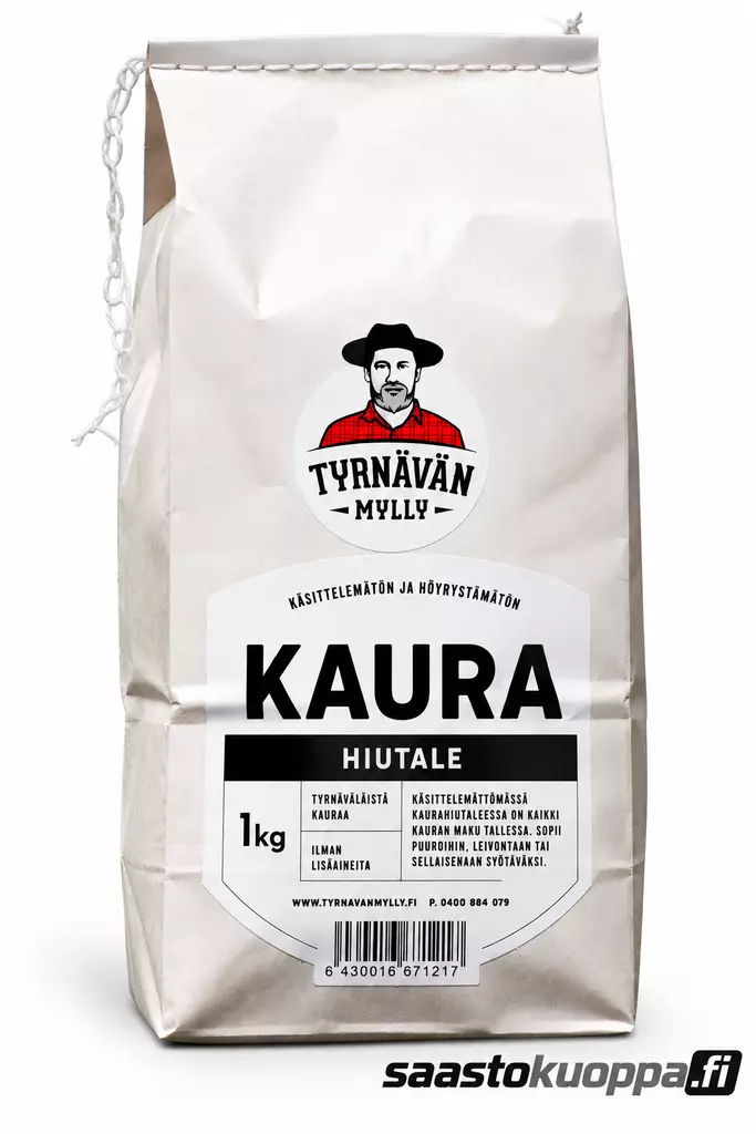 Tyrnävän mylly kaurahiutale 1kg - Muut hiutaleet - 6430016671217 - 1