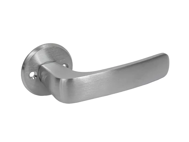 Ulko-ovenpainike Euro messinki/mattakromi - Ovenkahvat ja helat - 6414675011317 - 1