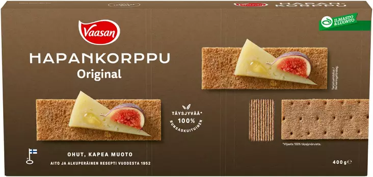 VAASAN 100%RUIS HAPANKORPPU 400G - Kissat - 6437005058417 - 1