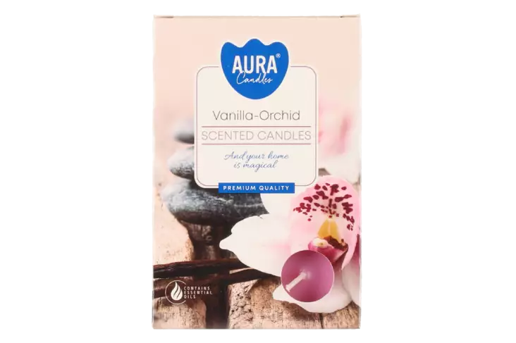 Vanilla-orchid tuoksulämpökynttilä 6kpl - Tuoksukynttilät - 5906927151847 - 1