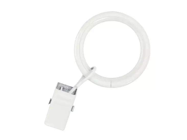 Verhorengas nipistimellä teräs / kiiltävä valkoinen Ø 25/33 mm - Verhotangot ja verhotarvikkeet - 6414675119297 - 1