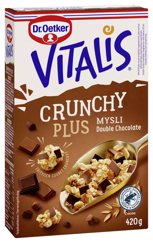Vitalis grunchy mysli double chocolate - Murot, myslit ja hiutaleet - 5701073028957 - 1