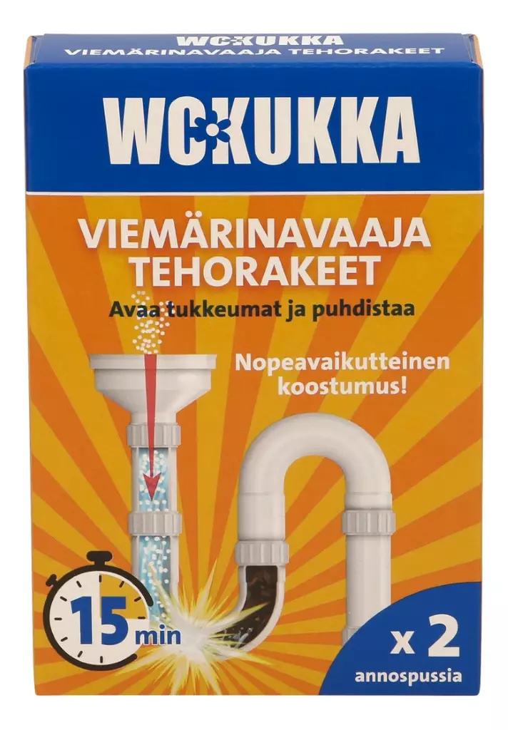 WCKukka 2x60 g viemärinavaaja tehorakeet - Kodin pesuaineet - 6412203102667 - 1
