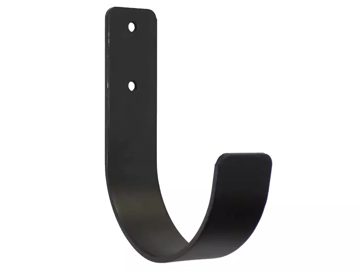 XXL litteä koukku 120mm teräs/musta - Koukut ja naulakot - 6414675131947 - 1