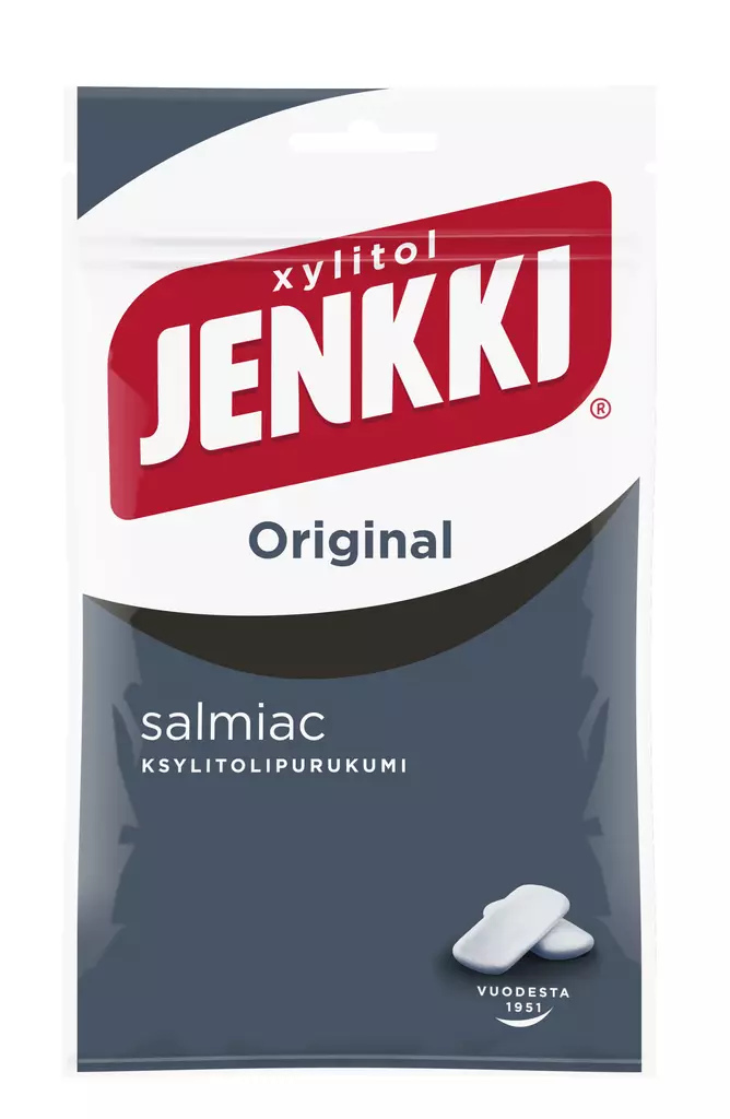 Xylitol JENKKI Original salmiac 100G - Purukumit - 6420256012697 - 1
