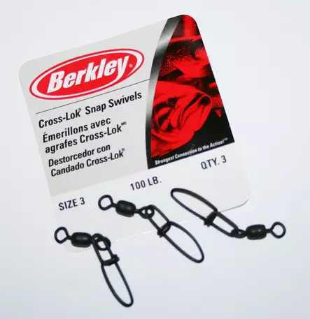 Berkley McMahon Cross-Lok Snap/S 3# 3kpl - Perukkeet, lukot, koukut ja painot - 028632617878 - 1