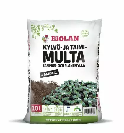 Biolan Kylvö- ja taimimulta 10L - Mullat ja turpeet - 6411967254568 - 1