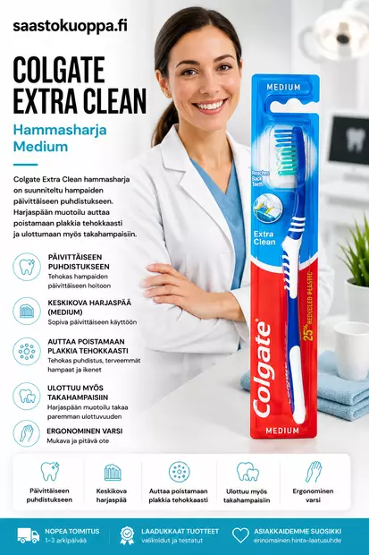 Colgate Tandborste Extra Clean Medium - Hammasharjat - 6001067022558 - 1