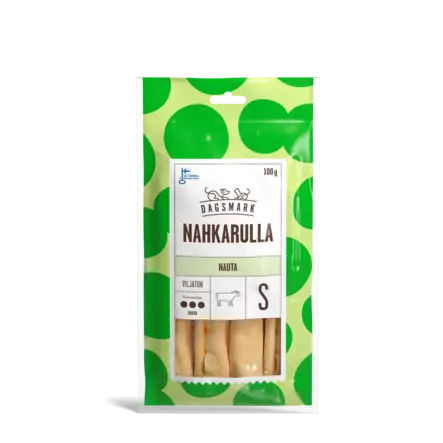 Dagsmark Nahkarulla nauta S 100g - Koiran luut - 6430066380718 - 1