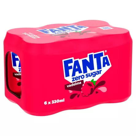 Fanta zero sugar vadelma 6-pack - Virvoitusjuomat ja mixerit - 6415600589338 - 1
