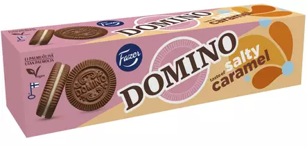 Fazer Domino Salty Caramel täytekeksi 175g - Keksit - 6416453074668 - 1