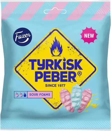 Fazer Tyrkisk Peper foam 150g - Karkit - 6416453051188 - 1