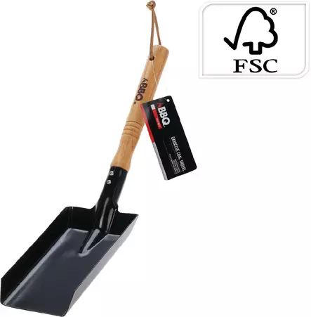 Grillihiililapio puukahvalla 37x9,5cm - Grillaus- ja savustustarvikkeet - 8721037345118 - 2