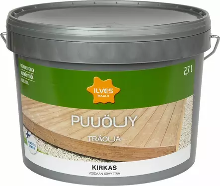 Ilves Puuöljy Kirkas Vesiohenteinen 2,7L - Puuöljyt - 6430026958988 - 1