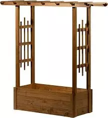 Istutuslaatikko pergolalla ruskea - Ruukut ja amppelit - 6416556937358 - 1