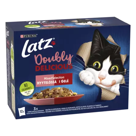 Latz Agail Doubly Delicious Mixed 12x85 - Kissan märkäruoat - 7613039847558 - 1