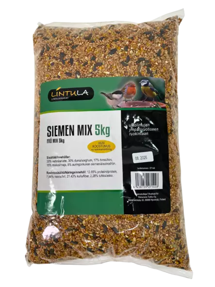 Lintula Super Mix 5kg siemensekoitus - Linnunruoka - 6438159271448 - 1