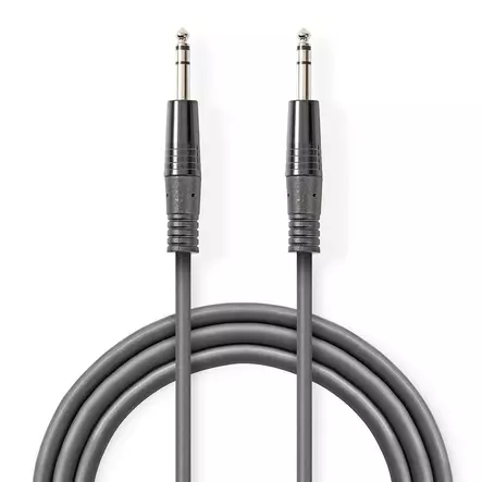 Nedis stereoäänikaapeli 6,35 mm TRS 5 m - Audiokaapelit - 5412810295258 - 2