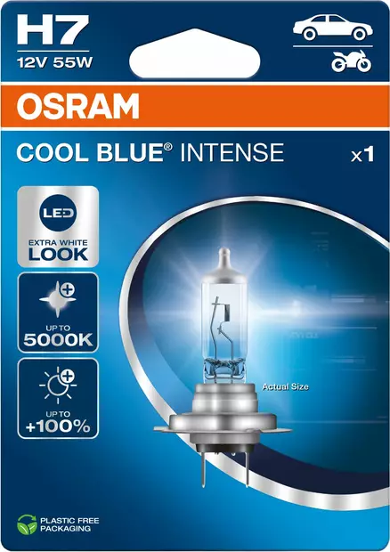 Osram Cool Blue H7 12V 55W Polttimo - Halogen ajovalot ja polttimot - 4062172395038 - 1