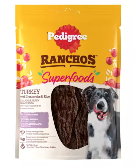Pedigree Ranchos Superfood kalkkuna 70g - Koiran herkut - 4008429172298 - 1
