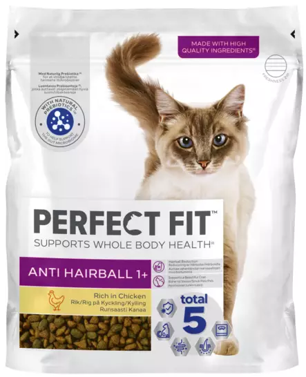 Perfect Fit Antihairball 1+ Kanaa 750g - Kissan kuivaruoat - 4008429160158 - 1