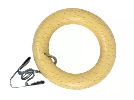 Pisla verhorengas nipistimellä 37/55mm puu/lakattu 10 kpl - Verhotangot ja verhotarvikkeet - 6417012001248 - 1