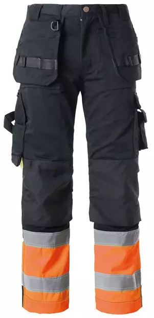 Protect Pro4 oranssi-mustat huomio-riipputaskuhousut 50 - Työhousut - 6419746115918 - 1
