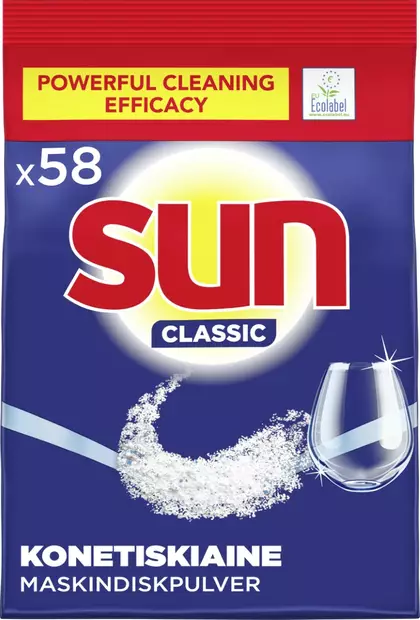 Sun Classic Konetiskijauhe 1kg täyttö - Astianpesuaineet - 8720181085048 - 2