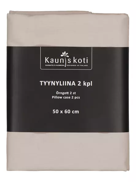 Tyynyliinat 50x60cm vaaleabeige 2kpl/pkt - Tyynyliinat - 6418349078408 - 2
