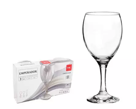 Viinilasisetti EMPERADOR 3kpl/setti 25cl - Juomalasit - 8435123227638 - 1