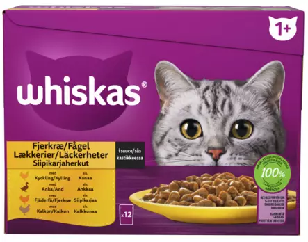 Whiskas 1+ Siipikarjaherkut kast. 12x85g - Kissan märkäruoat - 3065890154858 - 1