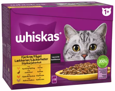 Whiskas 1+ Siipikarjaherkut kast. 12x85g - Kissan märkäruoat - 3065890154858 - 2